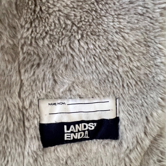 Land's End Girls Winter Fleece Lined Down Alternative ThermoPlume Coat, Mint - Picture 7 of 7